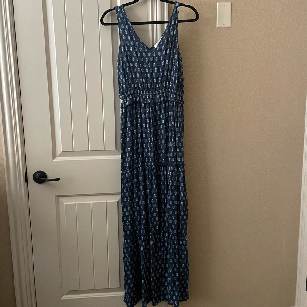 Lucky Brand Floral Sleeveless V-Neck Maxi Dress